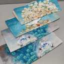 16x16 Peacock Pillow Case Set of 4, Blue Peacock Print Throw Pillow Covers, Decorative Velvet Square Cushion Covers with Zipper for Living Room Couch Sofa Decor