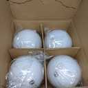 Zubebe 4 Pcs Extra Large Christmas Ball Ornaments 8'' (200 Mm) Giant Oversized Plastic Xmas Ball Big Hanging Christmas Tree Ornaments for Holiday Party Outdoor Decor(White)