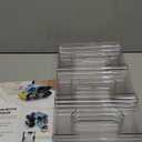 LARGER Compartment - Stackable Water Bottle Organizer Holder - for Stanley & Others' Large Tumbler - Clear Wine Rack, Cup Bottle Holder for Cabinet Home Countertop Fridge Pantry Shelf, 4 Tier Hold 12