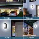 Sytmhoe Outdoor Wall Light Dusk to Dawn,Modern Exterior Wall Sconce LED,6000k Black Exterior Wall Fixtures,Ouside Light for House Garage Walkway Backyard Garden