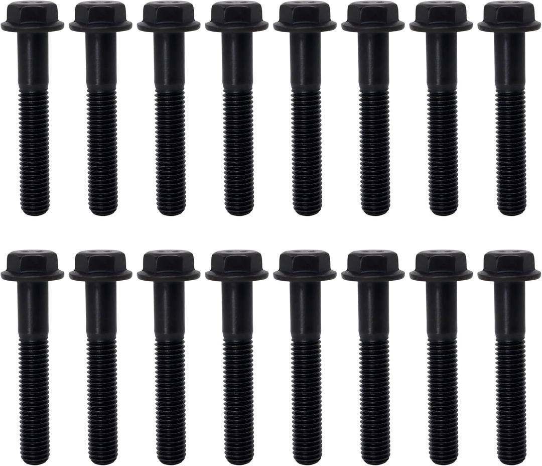 HiSport Exhaust Manifold Flanged Bolt - Compatible with Ford F250 F350 7.3L Powerstroke Diesel Engine 1994 1995 1996 1997 1998 1999 2000 2001 2002 2003