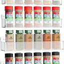 Nieifi Spice Rack Wall Mount, 4 Pack, Clear, Screw or Adhesive Installation, Spice Rack Organizer for Your Kitchen Cabinet or Pantry Door