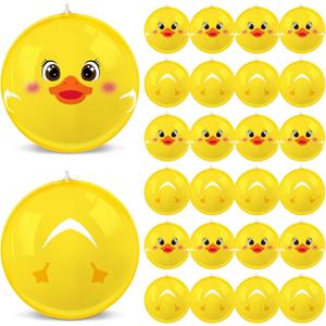 12 Pack Rubber Duck Beach Balls 11" Inflatable Duck Beach Balls for Rubber Ducky Party Decorations Pool Water Games Gifts