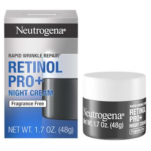 Neutrogena Retinol Pro+ Anti-Wrinkle Night Moisturizer, Rapid Wrinkle Repair, Anti-Aging Face & Neck Cream, Formulated without fragrance, parabens, dyes, & phthalates, Retinol, 1.7 oz Neutrogena Retinol Pro+ Anti-Wrinkle Night Moisturizer, Rapid Wrinkle Repair, Anti-Aging Face & Neck Cream, Formulated without fragrance, parabens, dyes, & phthalates, Retinol, 1.7 oz