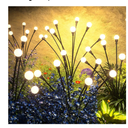 Solar Lights Outdoor - Upgraded 4-Pack of 32 LEDs Solar Garden Light,IP65 Waterproof Outdoor Decor Solar Firefly Lights for Yard,Pathway Decoration,Unique Gifts for Women and Grandma (Warm White)
