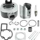 Anxingo 11210‑40B01 80cc Cylinder Piston Gasket Top End Kit, Replacement for Suzuki Quadsport LT80 1987-2006 Replacement for Kawasaki KFX80 2003-2006 11005-S006 (50mm)