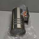 Outdoor Wall Sconce, Cylinder Wall Light with Stainless Steel 304 and Toughened Glass, Waterproof Up Down Light for Garden Patio Bedroom Living Room (Brushed Nickel, 8.7" Height, No Bulbs)