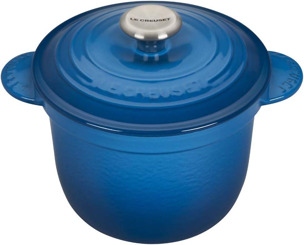Le Creuset Enameled Cast Iron Rice Pot with Lid & Stoneware Insert, 2.25 qt., Marseille
