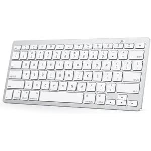 OMOTON Bluetooth Keyboard Compatible with Mac ONLY, Compact Wireless Keyboard Compatible with MacBook Pro/Air, iMac, Mac mini/Pro, Silver