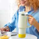 2 x Silicone Boot for Stanley 40 30 oz for Hydro Flask Water Bottle 12-24oz, Anti Slip Bottom Cover Sleeve for More Bottles/Tumblers Bottom of 2.83-2.95in (Yellow)