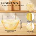 60Pack Clear Mini Plastic Bowls 6 Oz Disposable Premium Glitter Hard Salsa Dessert Ice Cream Candy Fruit Bowls for Serving, Weddings, Catering, Parties (Gold)