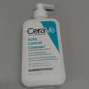 CeraVe Acne Treatment Face Wash, Salicylic Acid Cleanser with Purifying Clay, Niacinamide, and Ceramides, Pore Control and Blackhead Remover, 8 Ounce (8 Fl Oz (Pack of 1))