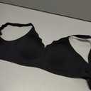 Wireless Jelly Bras for Women No Underwire with Support - S-2XL Seamless Bralettes Everyday Comfort Tshirt Padded Bra (Medium, Black)