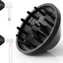 360 Rotating Magnetic Hair Diffuser Attachment, Compatible with Dyson Supersonic Hair Dryer HD01 HD02 HD03 HD04 HD08 HD15