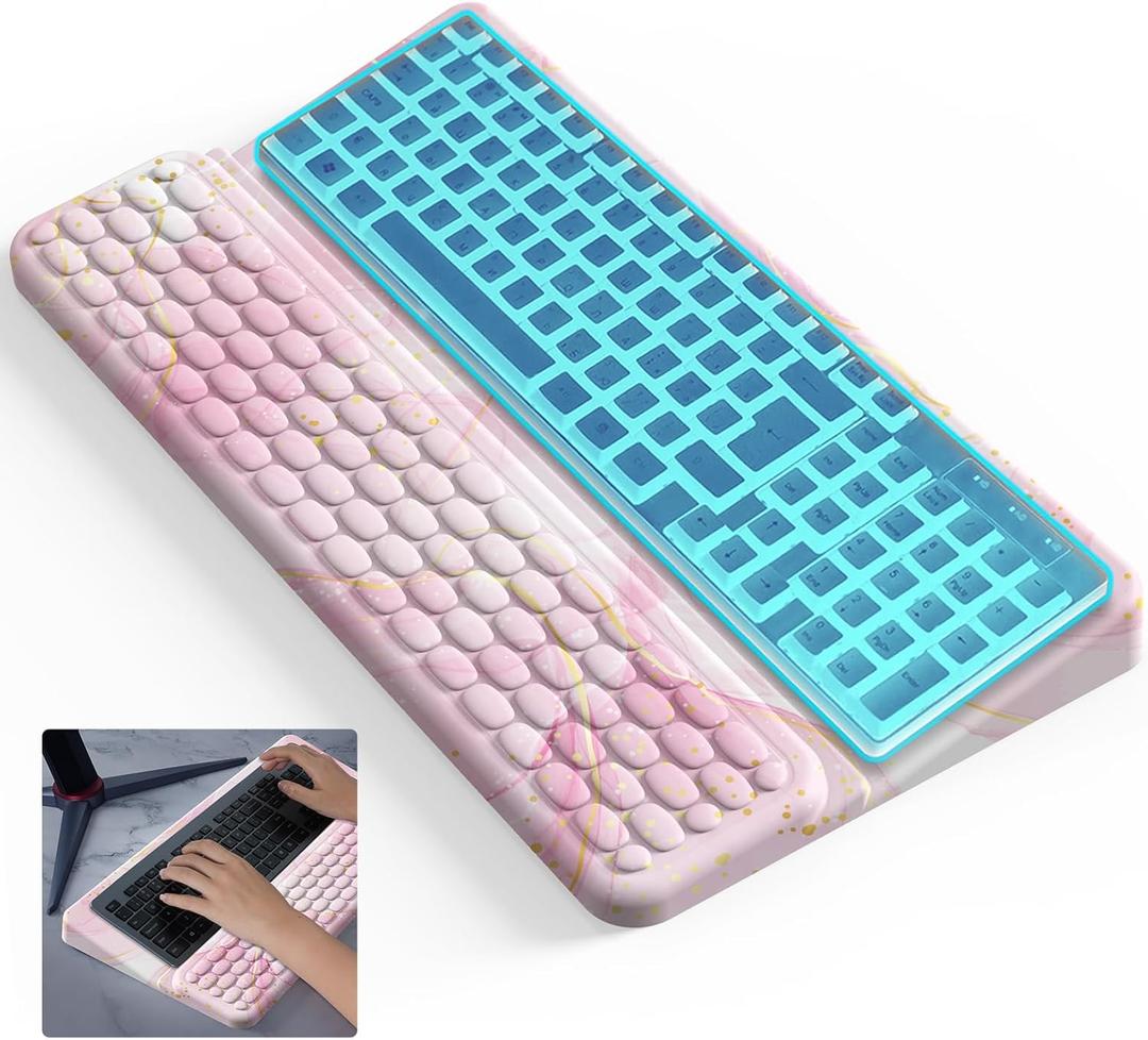 Keyboard Stand for Desktop, Keyboards Wrist Rest, Ergonomic Keyboards Holder for Easy Typing Working, Wrist pad for Keyboards with Comfortable Wrist Rest for Keyboard Pink