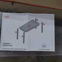 NTC Flow Modern Wooden Rectangle Desk Table with Hidden Drawer – Waterproof & Heat Resistant - Teak Look