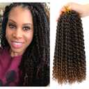 Dansama 7 Packs Passion Twist Hair Water Wave Braiding Hair for Butterfly Style Crochet Braids Bohemian Hair Extensions (14inch (Pack of 7), T1B/30)