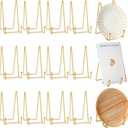 Mixweer 12 Pcs Book Stands for Display Metal Picture Frame Stand Book Plate Picture Holder Easels Photo Holder for Decorative Display(6 Inch,Gold)