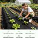 Grenebo Weed Barrier Fabric, 4FT x 50FT, Non-Woven Landscape Fabric, Easy to Cut & Fray-Resistant, Breathable & Permeable, Landscaping Fabric with 15 Stakes, for Gardens, Flower Beds, Vegetable Plots