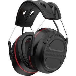 Bluetooth 5.4 Hearing Protection Gel Headphones with 1200mAh Rechargeable Battery, 120H Working Time, 30dB SNR, Ear Muffs with Larger Buttons for Easy Operation, Superior Stereo Sound Quality