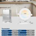 24 Pack 4 Inch LED Recessed Lighting, 5CCT Canless Wafer, White