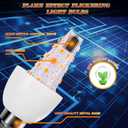 E12 LED Flickering Candelabra Flame Effect Light Bulbs - 3 Modes Flicker Chandelier Candle Fire Gas Lantern Effect Type B Base Small Lights Bulbs for Outdoor Halloween Holiday Decorations (8 Pack)