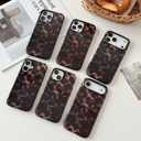 Longlayss Compatible with iPhone 17 Pro Case Tortoise Shell Phone Case for Women Girl Shockproof TPU and Hard PC Protective Cover - Amber Brown Leopard