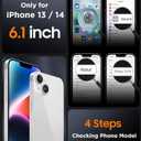 6 x SPIDERCASE for iPhone 13 Case for iPhone 14 Case, Magnetic Translucent [2 Pack Tempered Glass Screen Protector] Anti-Fingerprint Anti-Scratch for iPhone 14/13 6.1, Hot Pink