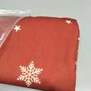 ISAENNE Designer Christmas Red Small Rectangular Tablecloth,Linen Table Cloth with Snowflakes Pattern,Wrinkle Resistant Decor Tablecloths for Dining Kitchen Thanksgiving Christmas,55"*71"-Carol C