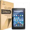 Mr.Shield [2-PACK] Designed For Amazon New - Fire Tablet 7" 7 Inch (5th Generation - 2015 Release) [Tempered Glass] Screen Protector with Lifetime Replacement