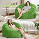Homguava 4FT Bean Bag Chairs for Adults,Beanbag Chair with Handle&Pocket
Comfy Bean Bags with Memory Foam Filled, Big Bean Bag Sofa with Washable Velvet Cover for Bedroom,Living Room-Lime