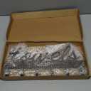 Dahey Small Towel Rack with 6 Hooks, Towel Holder Wall Mount Bathroom Organizer Rustic Farmhouse Home Decor Hanger Storage Hooks for Towel, Robe, Bag, 15" L X 6.7" H, Brown