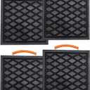 12 X 12 X 1 inchs Non-Slip Rv Jack Pads, 4 Pack Camper Outrigger Pads with Handle, Heavy Duty Stabilizing Blocks for Truck/Trailer/Crane