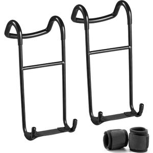 Upgraded 2-Pack Dumbbell Spotter Hooks, 250 lbs Load Capacity Heavy Duty Dumbbell Hooks for Bench Press, Chest & Shoulder Workouts with Wrist Straps