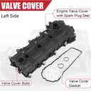 Left Side Valve Cover Compatible with Chrysler Ram Jeep Dodge 2011-2016 Town Country 2013-2018 1500 2011-2019 Journey 2011-2020 Grand Caravan 2011-2015 Grand Cherokee 2012-2017 Wrangler OE 5184069AN