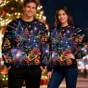 RAISEVERN Christmas Sweatshirt for Men Women Funny Pullover Xmas Top, X-Large