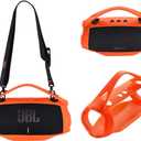 Silicone Cover Case Compatible with Xtreme 4 Portable Speaker, Waterproof Soft Skin Silicone Protective Case for Xtreme 4 Speaker Accessories (orange)