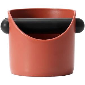 Coffee Knock Box, 4.6 in, Barista Style Espresso Grounds Knock Box, Removable Plastic Knock Rod, Non-Slip Base, Espresso Maker Accessory (Caramel)