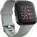 Replacement Bands Compatible with Fitbit Versa/Versa 2 / Versa Lite, Silicone Adjustable Classic Accessory Wristband Fitness Straps for Women Men Small and Large (Grey)