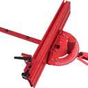Aluminum Table Saw Precision Miter Gauge Works w/Table Saws, Band Saw and Router Table, Includes Multi TTrack Fence w/Scale, T-track Flip Stop(Red)