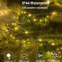 400 LED Cluser Lights, Warm White Christmas Tree Lights with Remote, 8 Modes Twinkle Outdoor Waterprfoof Plug in for Indoor, Garland, Xmas, Wedding Decor,19.56ft, Black Wire