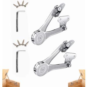 Toy Box Hinges Soft Close - Lid Support Chest Hinges for Wooden Toy Box Chest Trunk, Soft Close Lid Support 50lb/2pcs (Hingex)
