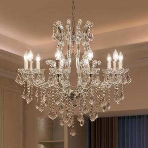Modern Crystal Chandelier Light Fixtures - Luxury Maria Theresa Chrome Chandeliers for Dining Room, Kitchen Island, Living Room, Bedroom, 10 Lights
