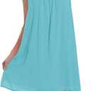 ReachMe Womens Sexy Plus Size Swimsuit Coverups Spaghetti Strap Beach Dresses Bathing Suit Cover Up Sheer Tank Sundress (Small, 01 Sky Blue)