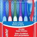 Colgate Extra Clean Toothbrush, Medium Toothbrush for Adults, 6 Pack