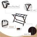 Casual Home Extra Wide Luggage Rack, 29.75"W x 15"D x 19.25"H, Walnut