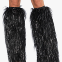 Leg Avenue Women's Kira Furry Leg Warmers For Women Rave Accessories, Size O/S