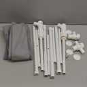 Regalo 50" Extra Wide Gray Expandable Mesh Gate, Pressure Mounted, Includes Rubber Bumpers to Protect Walls, Gray