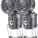 2Pack Solar Camping Lantern with Fan, 3-Way Power Source,Rechargeable Lanterns for Power Outages, Camping Lights for Tent Hurricane Emergency Camping Gear Must Haves (Standard-2PCS)