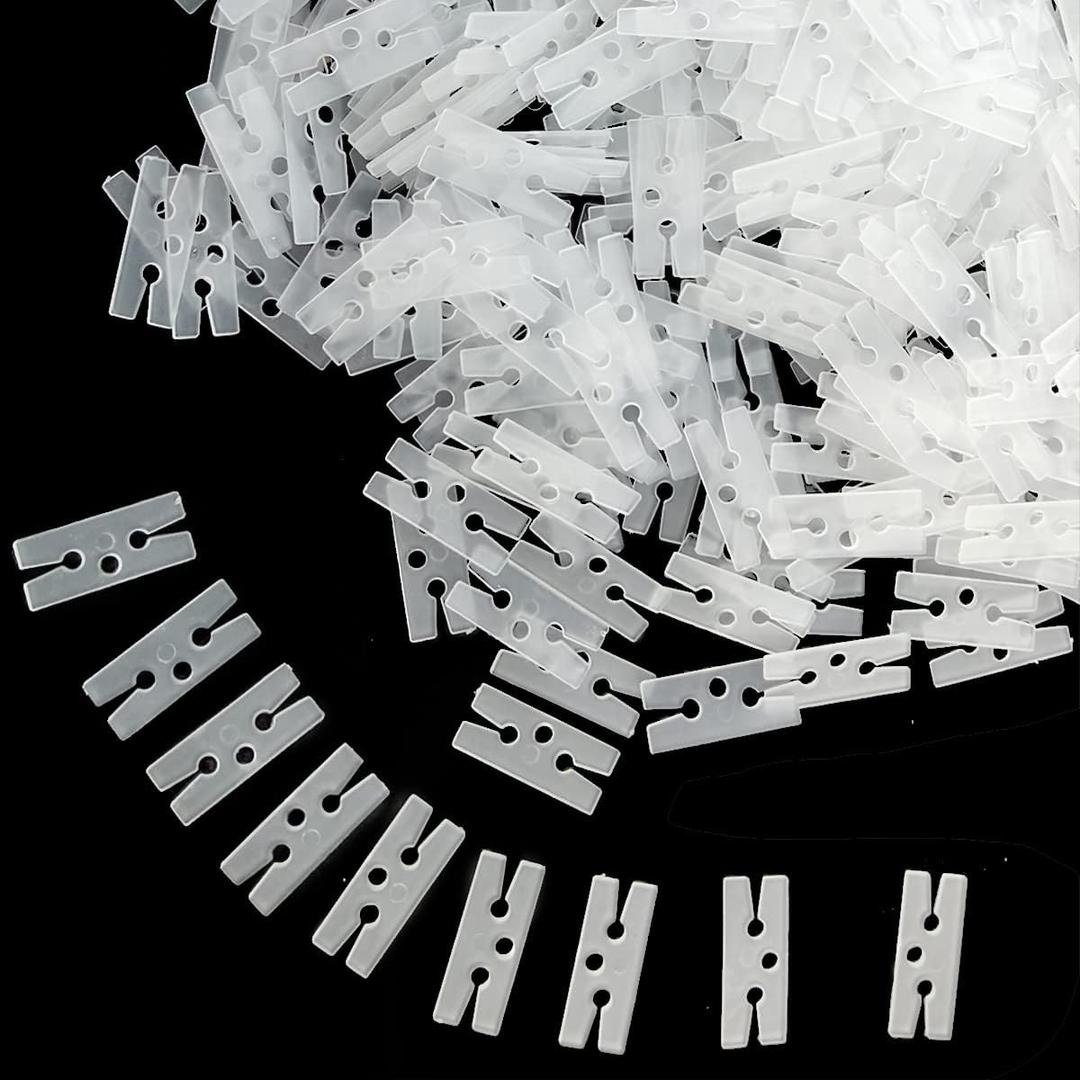 GXXMEI 300PCS Plastic Balloon Clips Ties for Sealing, H Shape Bulk Balloon Ties clips Tool for Wedding Party Christmas Birthday Decoration